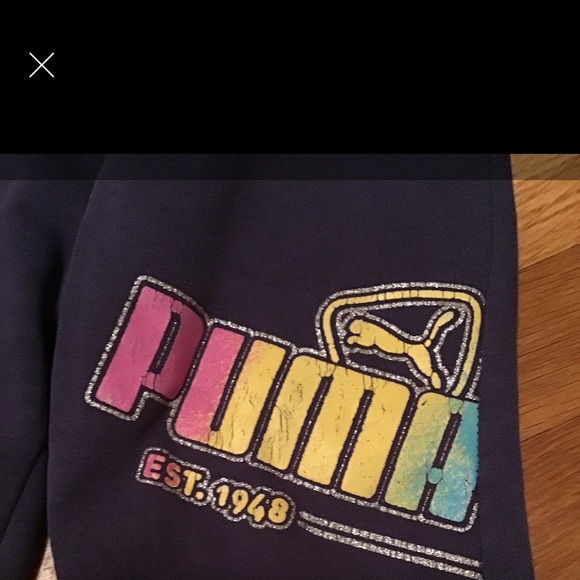 Puma sweat pants girls size 5 - Picture 2 of 4